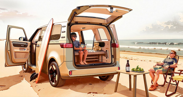 Volkswagen показал предвестников новых кемперов California Beach и ID. California Cruise Volkswagen показал предвестников новых кемперов California Beach и ID. California Cruise
